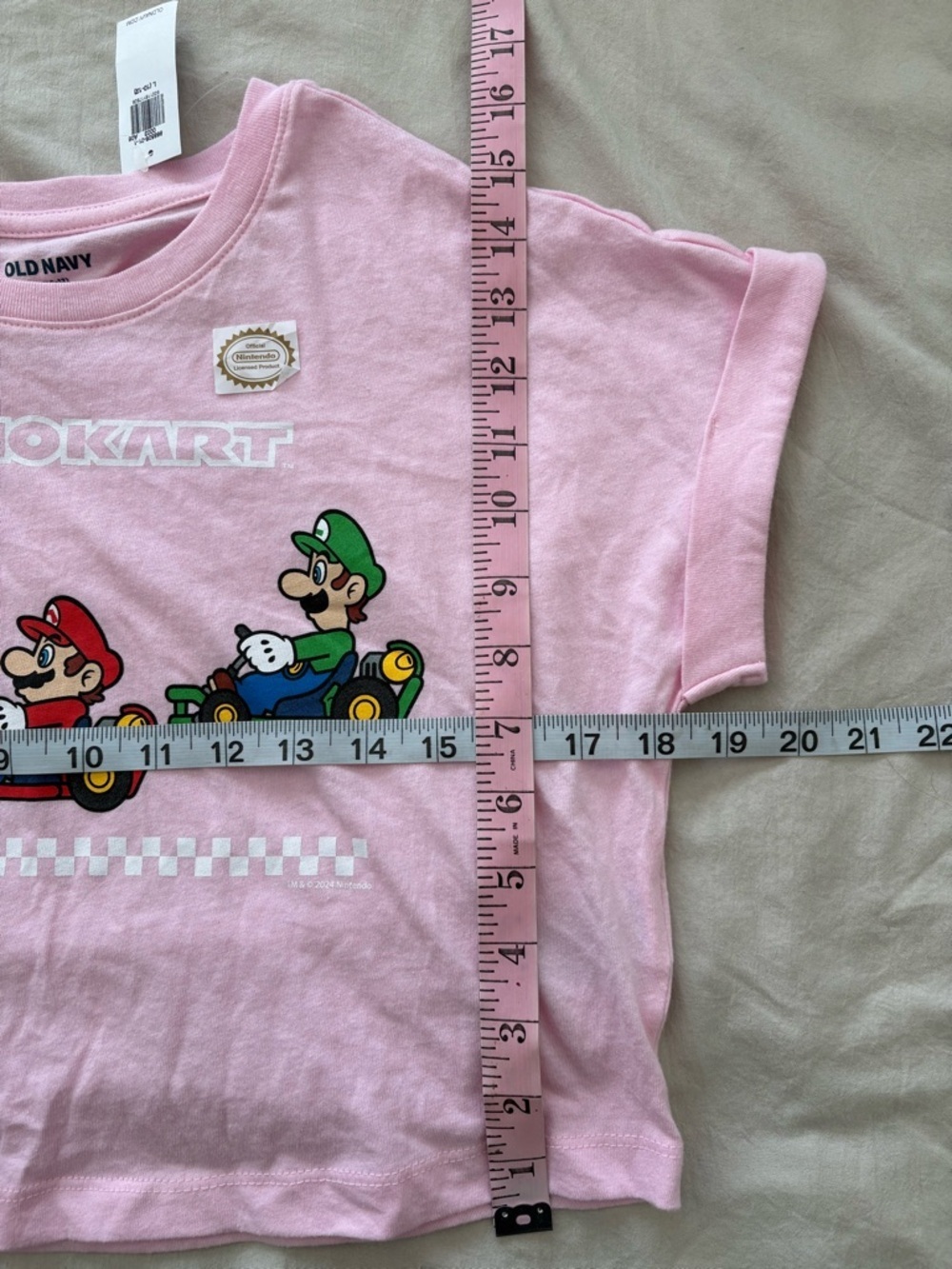 Old Navy Girls Pink Mario Kart Character Graphic Tee NWT Size Large(10/12) - Picture 6 of 6